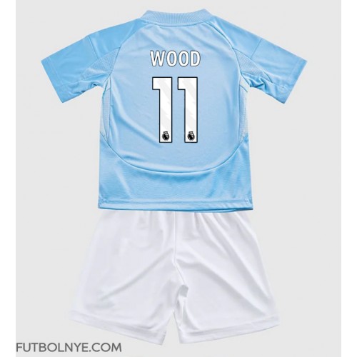 Camiseta Nottingham Forest Chris Wood #11 Tercera Equipación para niños 2024-25 manga corta (+ pantalones cortos)